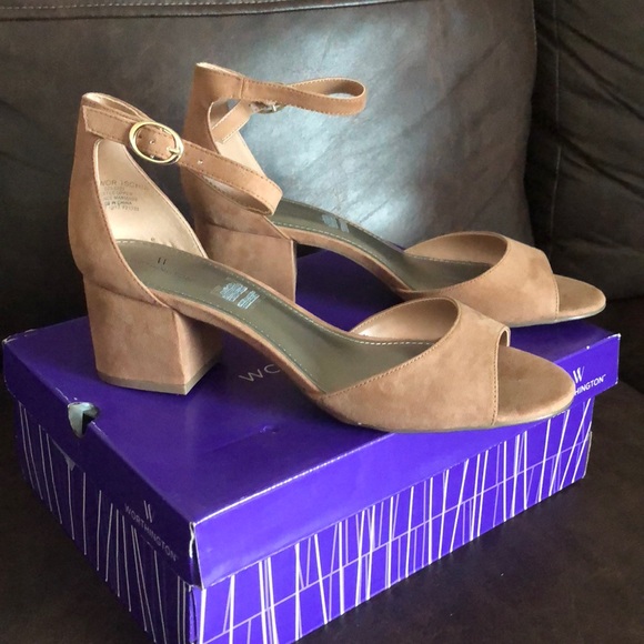 Worthington Womens Ischia Pumps Buckle Open Toe - Picture 2 of 8